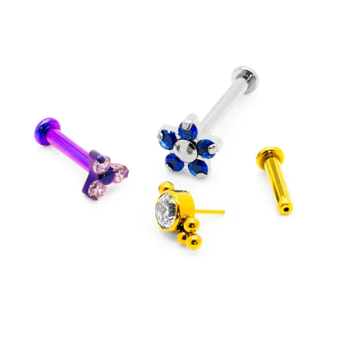 Tilum Vibrators Tilum 14g Titanium Threadless 3mm Flat Disc Labret Post Price Per 1