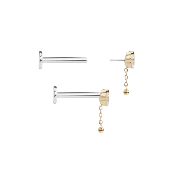 Tilum Vibrators Tilum 14kt Yellow Gold Impish Jewel Threadless Top Price Per 1