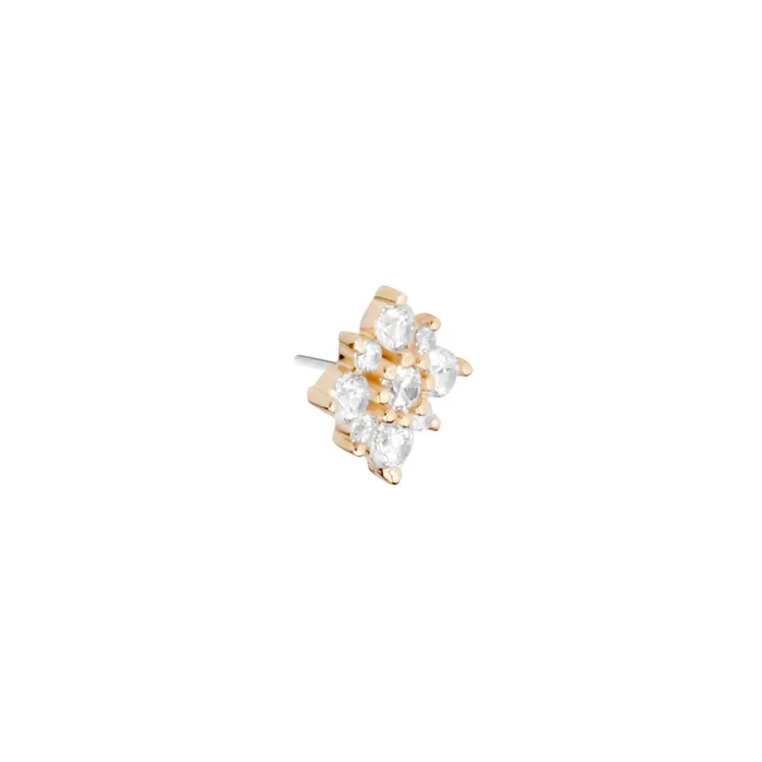 Tilum Vibrators Tilum 14kt Yellow Gold Jeweled Camelia Threadless Top Price Per 1