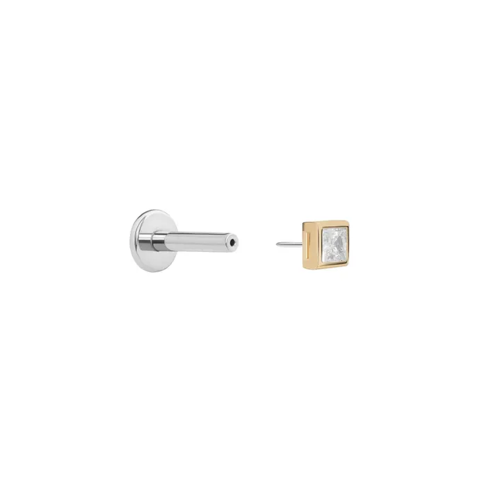 Tilum Vibrators Tilum 14kt Yellow Gold Square Jeweled Threadless Top Price Per 1 Pick Jewel Color