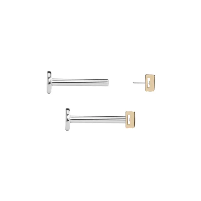 Tilum Vibrators Tilum 14kt Yellow Gold Square Jeweled Threadless Top Price Per 1 Pick Jewel Color