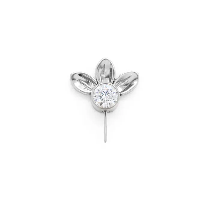 Tilum Vibrators Tilum Titanium Jewel Flower Threadless Top Price Per 1