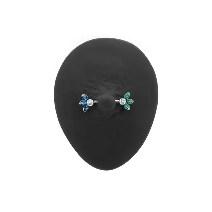 Tilum Vibrators Tilum Titanium Jewel Flower Threadless Top Price Per 1