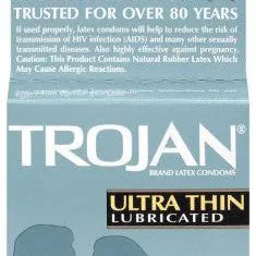 Trojan Ultra Thin Lubricated Latex Condoms 3 Pack Trojan Male Sex Toys