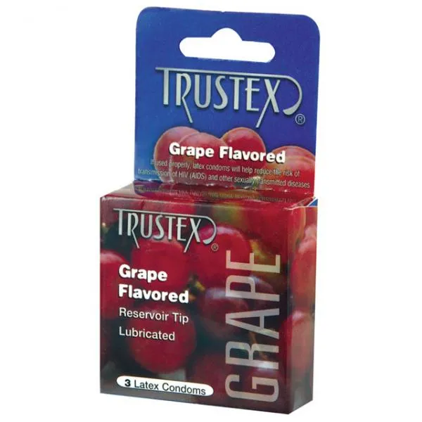 Trustex Enhancers Trustex Flavored Condoms Grape 3 Pack