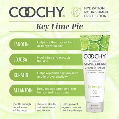 Vibrators Coochy Shave Cream Key Lime Pie Classic Erotica