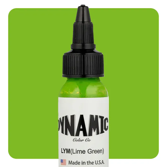Vibrators Dynamic Dynamic Lime Green Tattoo Ink 1oz Bottle
