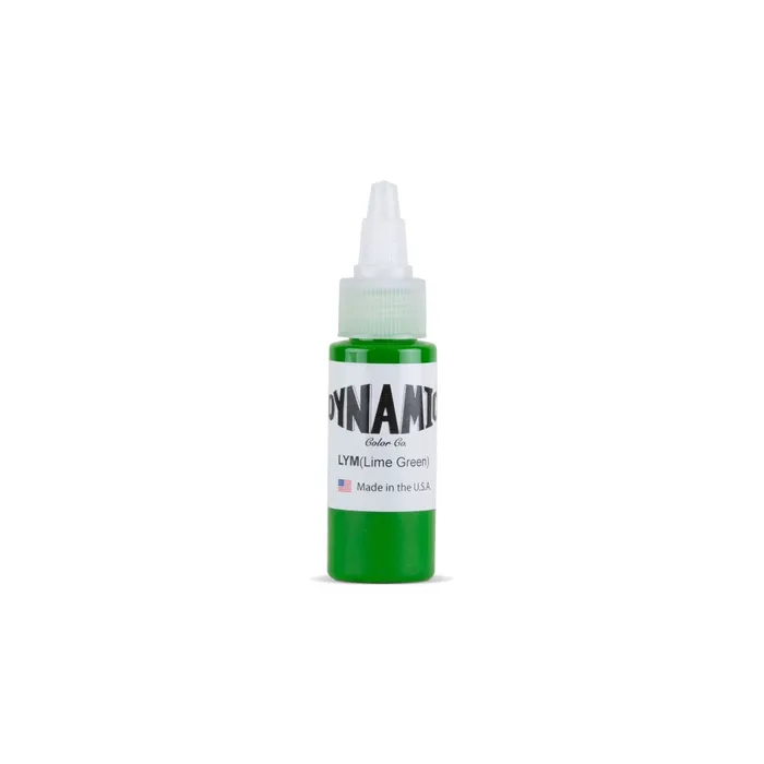 Vibrators Dynamic Dynamic Lime Green Tattoo Ink 1oz Bottle
