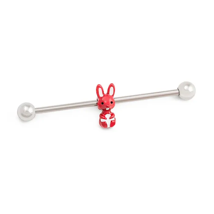 Vibrators Painful Pleasures 14g 112 Red Woodland Bunny Industrial Barbell