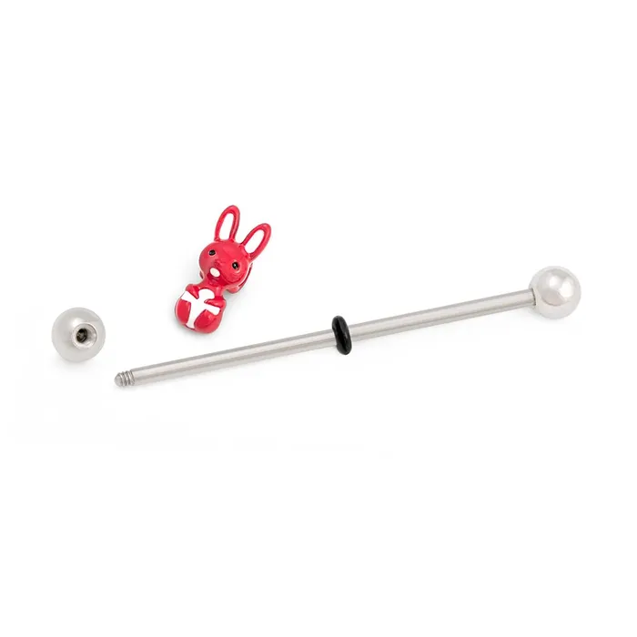 Vibrators Painful Pleasures 14g 112 Red Woodland Bunny Industrial Barbell