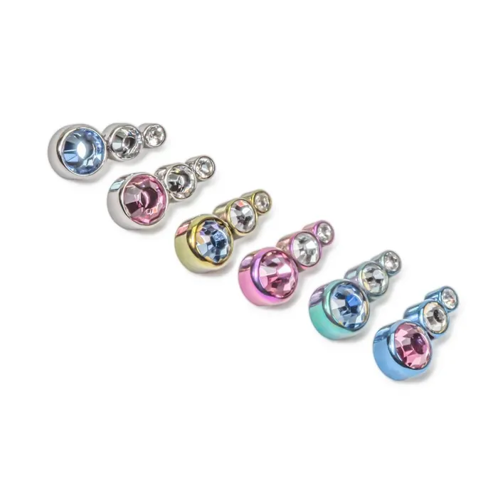 Vibrators Tilum 18g16g Internally Threaded Jewel Tear Drop Cluster Top Price Per 1 Tilum