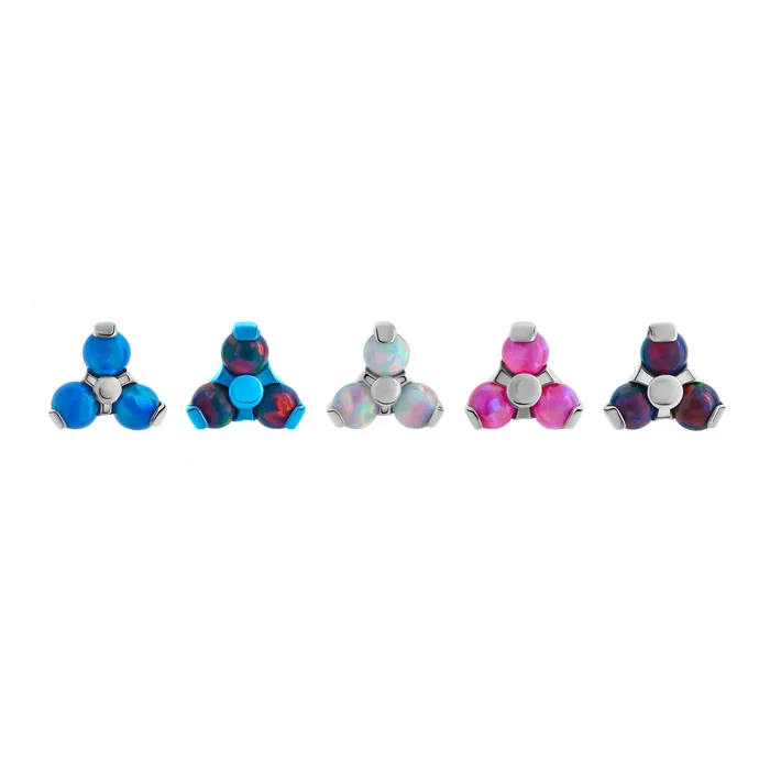 Vibrators Tilum Tilum 14g12g Internally Threaded Micron Bead Row Opal Titanium Top Price Per 1