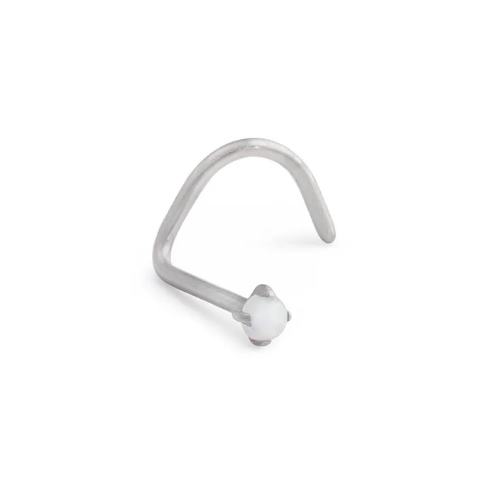 Vibrators Tilum Tilum 20g Titanium Opal Nose Screw