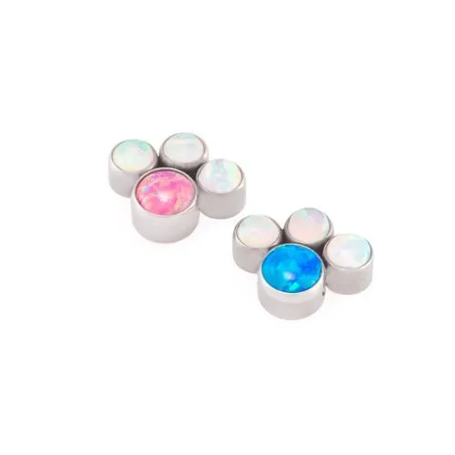 Vibrators Tilum Tilum Paw Print Cluster Captive Bead Choose 4mm Opal Price Per 1