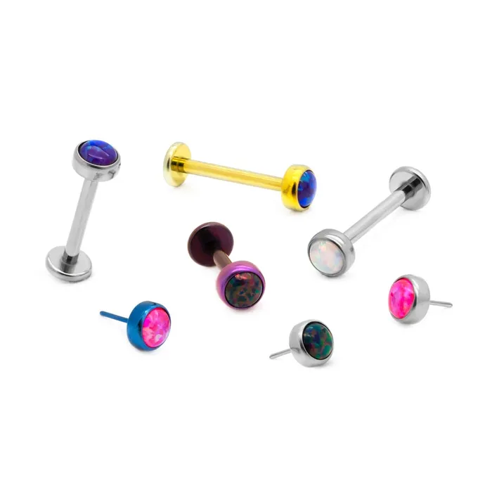 Vibrators Tilum Tilum Titanium Flat Opal Threadless Top Price Per 1