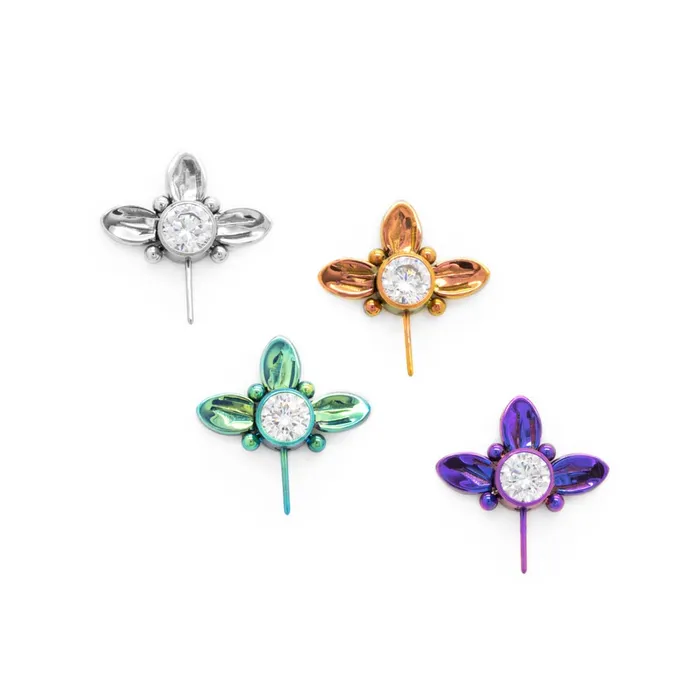 Vibrators Tilum Tilum Titanium Jeweled Gerber Daisy Petals Threadless Top Price Per 1