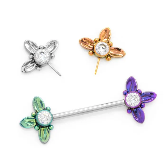 Vibrators Tilum Tilum Titanium Jeweled Gerber Daisy Petals Threadless Top Price Per 1