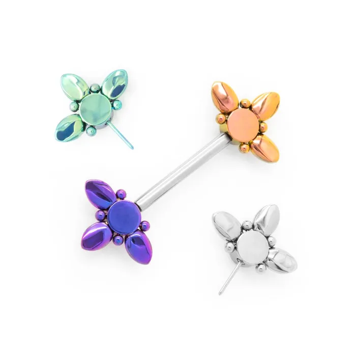 Vibrators Tilum Tilum Titanium Jeweled Gerber Daisy Petals Threadless Top Price Per 1