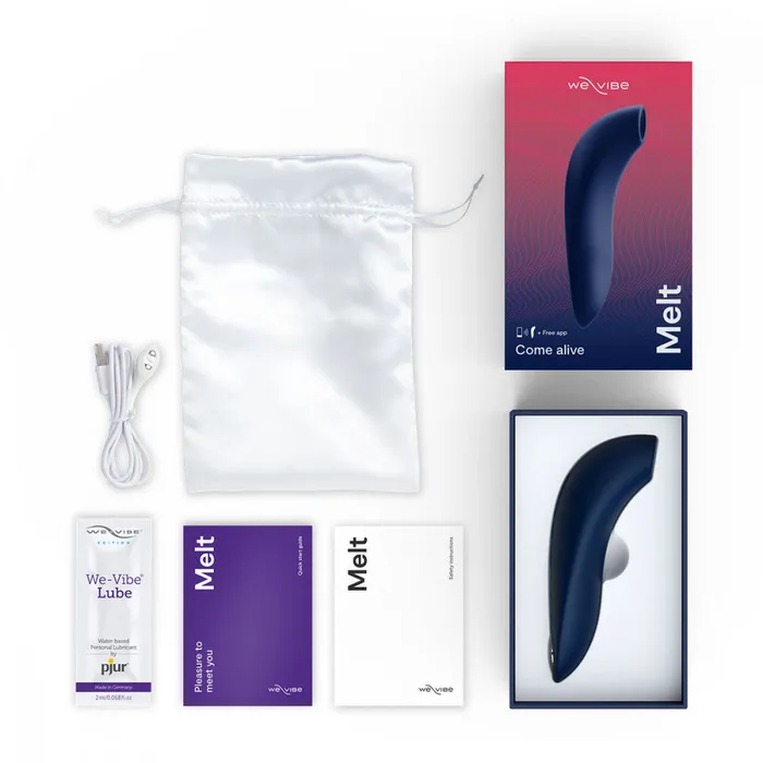 Vibrators WeVibe WeVibe Melt Rechargeable Pleasure Air Clitoral Stimulator Blue