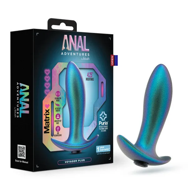 Voyager Smooth Vibrating Butt Plug Prostate Massager Blush Anal