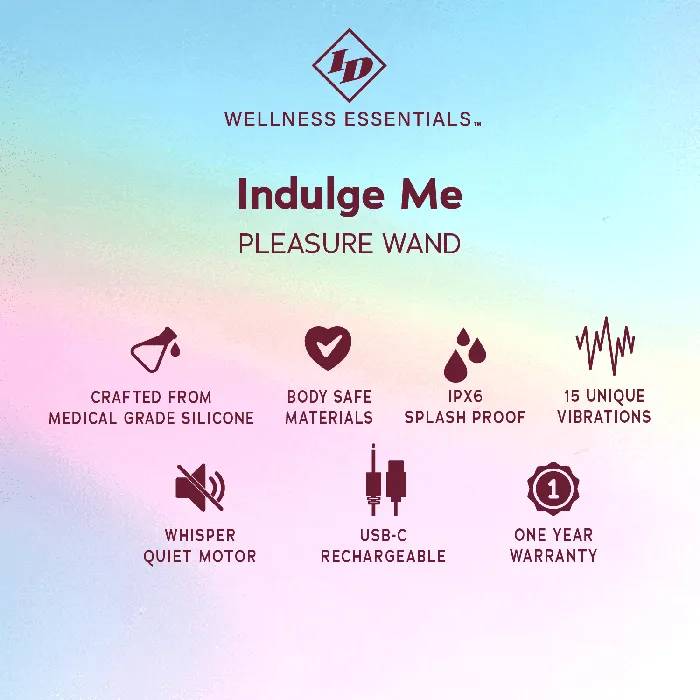 Westridge Laboratories Inc Vibrators ID Wellness Essentials Indulge Me Pleasure Wand Blue