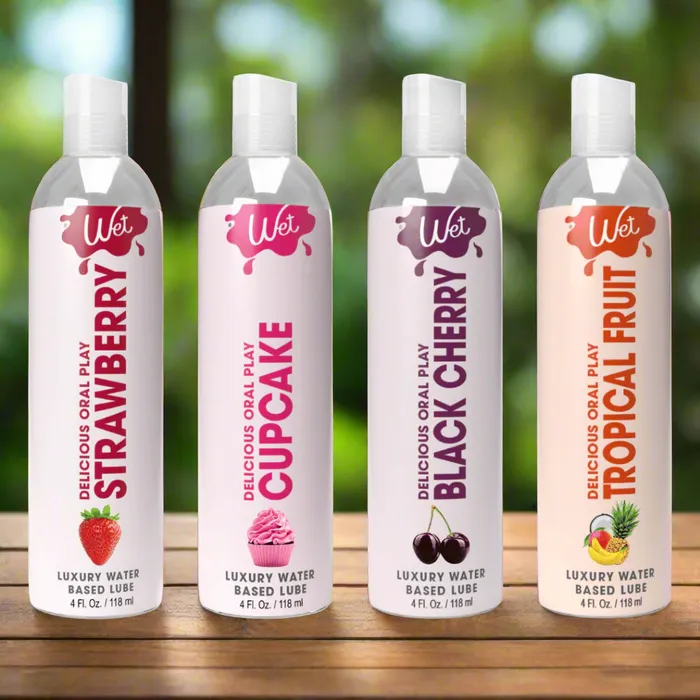 Wet Delicious Oral Play Flavored WaterBased Lube 2 Sizes Trigg Laboratories Inc Couples Wet Delicious Oral Play Flavored WaterBased Lube 2 Sizes Trigg Laboratories Inc Couples