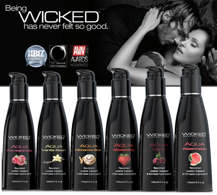 Wicked Sensual Care Vibrators Wicked Aqua Flavored Water Based Lubricants