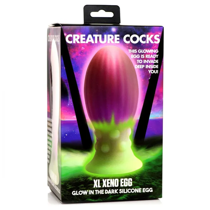 Xeno Egg Glow In The Dark Extra Large Silicone Egg XR Brands Female Sex Toys