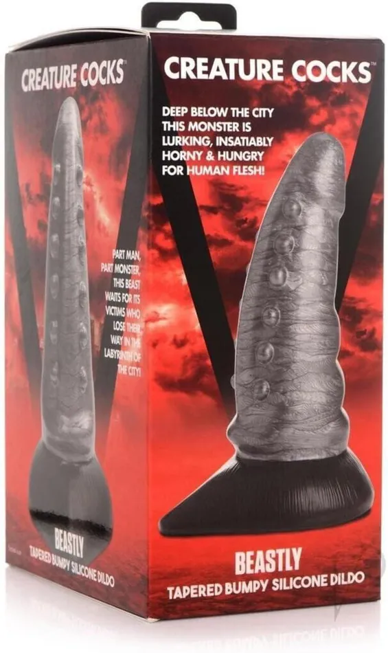 XR Brand Dildos CREATURE COCKS Beastly Tapered Bumpy Silicone Dildo